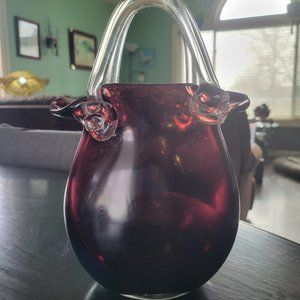 Merlot Purple glass vase